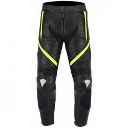Pantalones motero ECONOMICO,en piel y Titanio