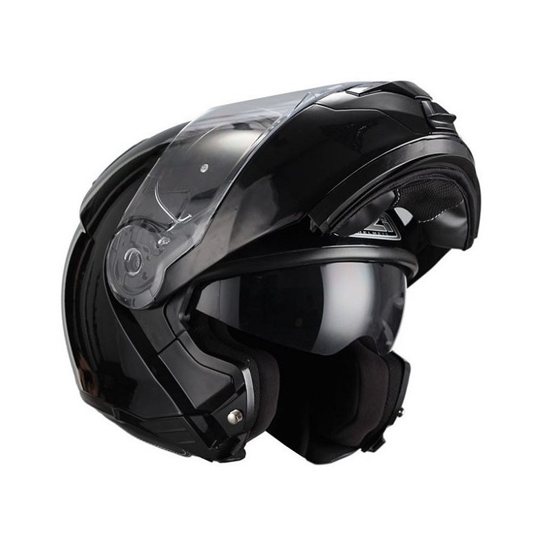 Casco de moto Modular negro mate NZI