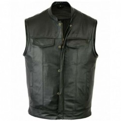 Chaleco cremallera de cuero Custom