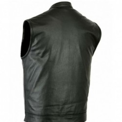 Chaleco cremallera de cuero Custom