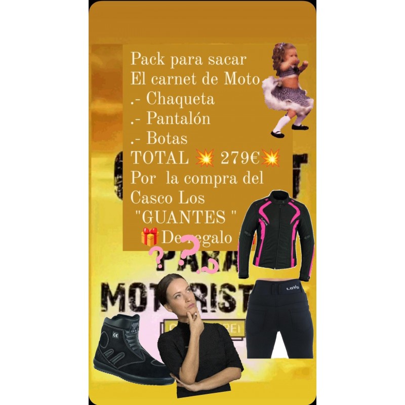 Pack para sacarse el carnet de moto Chica