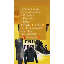 Pack para sacarse el carnet de moto Chico