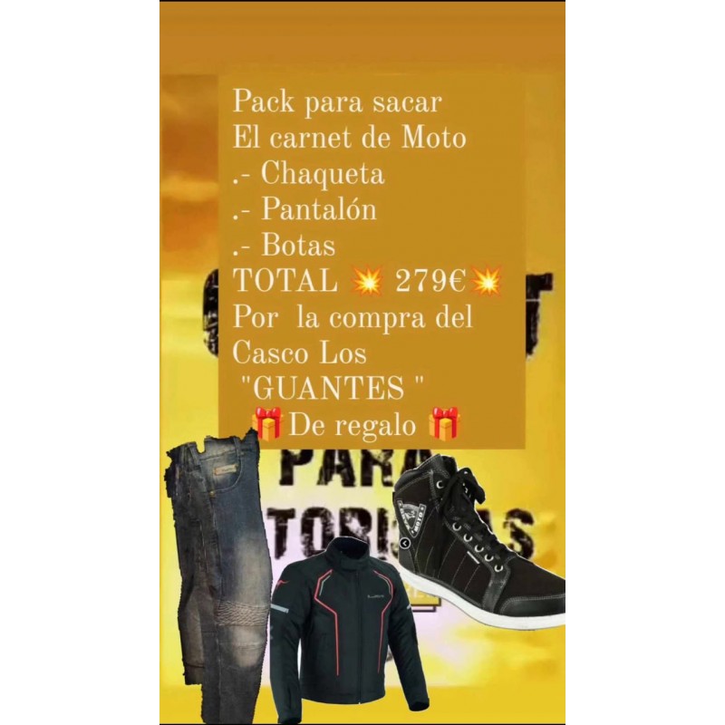 Pack para sacarse el carnet de moto Chico